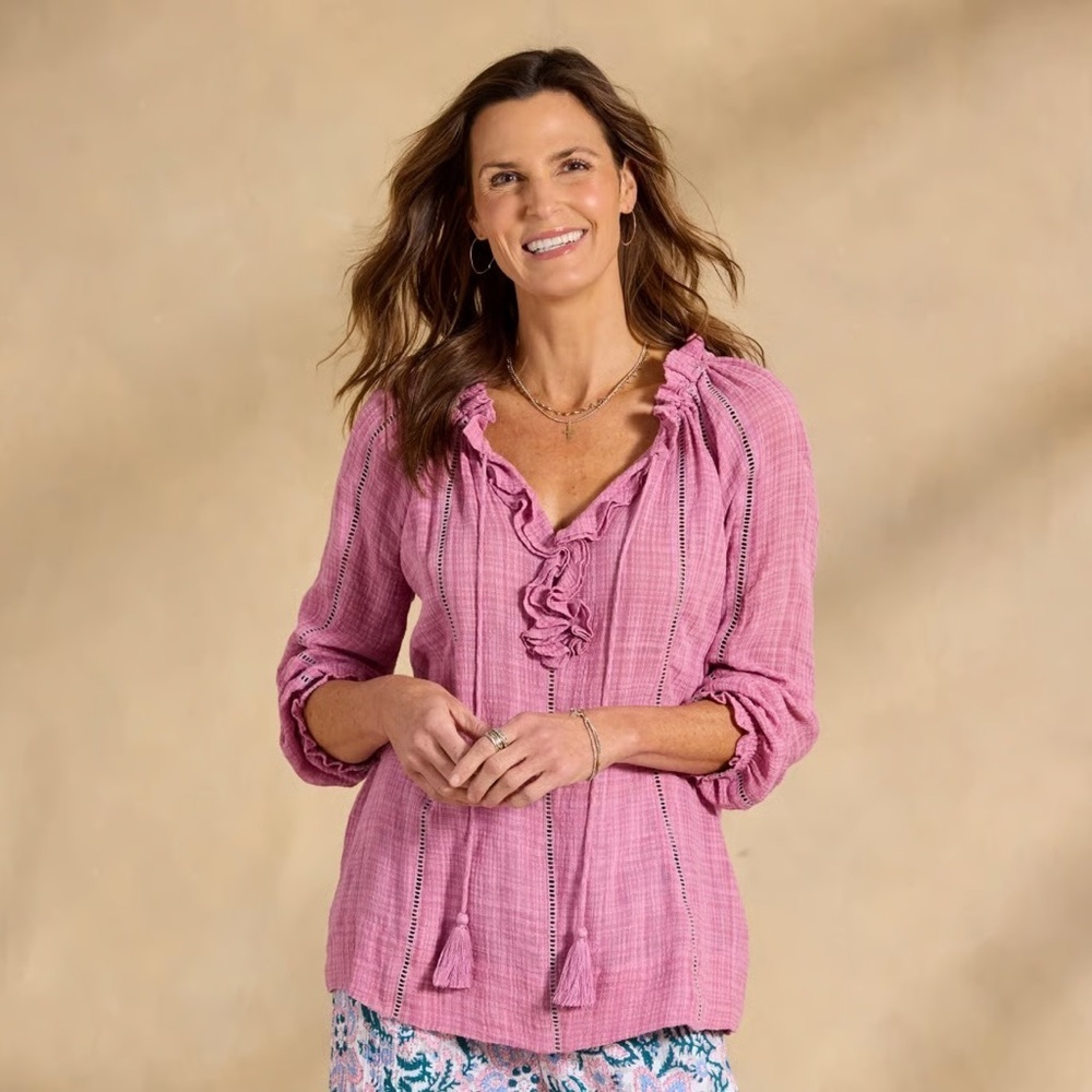 sundance long sleeve boho peasant blouse